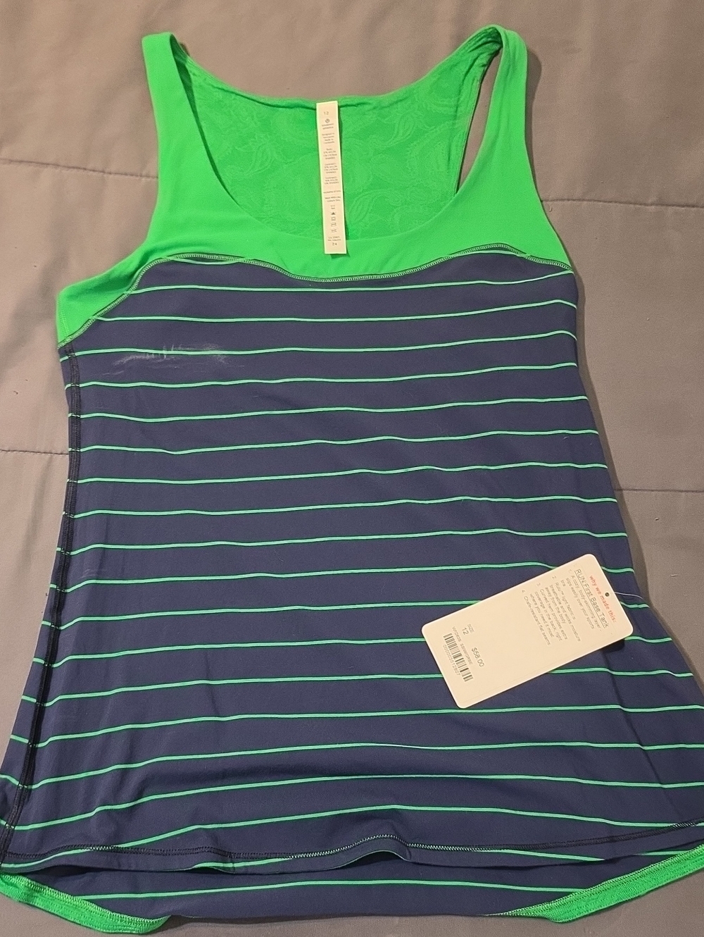 lululemon athletica Bright Green Strappy Workout Tank